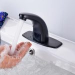 Baterie lavoar cu senzor negru mat Venustar - imagine 5