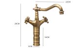 Baterie lavoar montare blat bronz atichizat Venustar - imagine 2