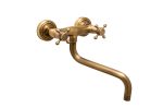 Baterie bucatarie prindere perete pipa lunga mobila bronz antichizat Venustar