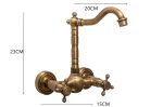 Baterie bucatarie lebada prindere perete bronz antichizat Venustar - imagine 3