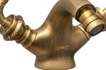 Baterie bideu bronz antichizat model cu broderie Venustar - imagine 2