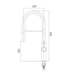 Baterie bucatarie lebada pipa flexibila color Venustar - imagine 4