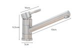 Baterie bucatarie, Venustar, pipa medie mobila inox satinat - imagine 3