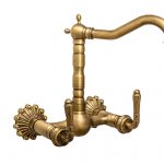 Baterie bucatarie lebada prindere perete model cu broderie bronz antichizat Venustar