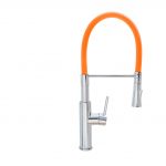 Baterie bucatarie lebada pipa flexibila portocaliu Venustar