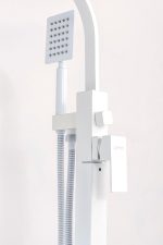 Baterie cada freestandingg montare pardoseala alb mat Venustar - imagine 2