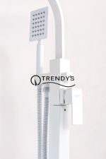 Baterie cada freestandingg montare pardoseala alb mat Venustar - imagine 3