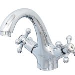 Baterie lavoar montare chiuveta baie cu robinetii crom lucios Venustar