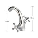 Baterie lavoar montare chiuveta baie cu robinetii crom lucios Venustar - imagine 2