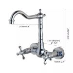 Baterie bucatarie prindere perete lebada crom lucios Venustar - imagine 2