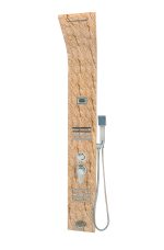 Panou dus hidromasaj 5 functii inox cu termometru marmorat deschis Venustar