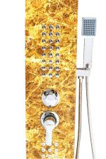 Panou dus hidromasaj inox 4 functii marmorat inchis Venustar - imagine 3