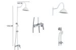 Coloana dus 3 functii white crom Venustar - imagine 2