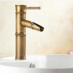 Baterie lavoar inaltime medie stil bambus bronz antichizat Venustar - imagine 5