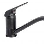 Baterie bucatarie pipa medie mobila negru mat Venustar