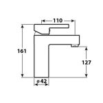 Baterie lavoar montare chiuveta baie crom lucios Venustar - imagine 2