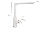 Baterie bucatarie lebada pipa dreapta mobila alb mat Venustar - imagine 2