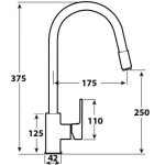 Baterie bucatarie pipa lebada mobila alb mat Venustar - imagine 4