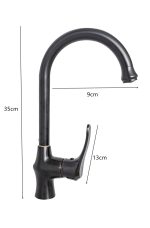 Baterie bucatarie pipa lebada mobila, aspect negru antichizat Venustar - imagine 2