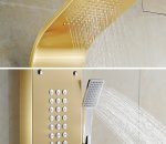 Panou dus hidromasaj inox 4 functii gold satin Venustar - imagine 2