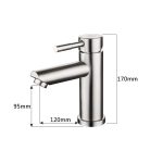 Baterie lavoar montare chiuveta baie inox satinat Venustar - imagine 2