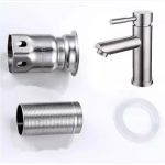 Baterie lavoar montare chiuveta baie inox satinat Venustar - imagine 6