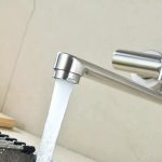 Baterie bucatarie prindere perete pipa lunga mobila inox satinat Venustar - imagine 3