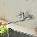 Baterie bucatarie prindere perete pipa lunga mobila inox satinat Venustar - imagine 4