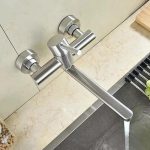 Baterie bucatarie prindere perete pipa lunga mobila inox satinat Venustar - imagine 5