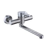 Baterie bucatarie prindere perete pipa lunga mobila inox satinat Venustar