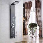 Panou dus hidromasaj inox 4 functii negru satinat Venustar - imagine 3