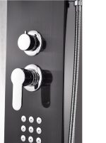 Panou dus hidromasaj inox 4 functii negru satinat Venustar - imagine 4