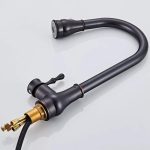 Baterie chiuveta bucatarie inalta cu dus extensibil culoare negru Venustar - imagine 5