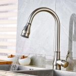 Baterie bucatarie lebada extractabila perlator 2 functii inox satinat Venustar - imagine 3