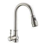 Baterie bucatarie lebada extractabila perlator 2 functii inox satinat Venustar