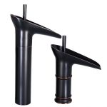 Baterie lavoar cascada inaltime medie negru antichizat Venustar - imagine 4