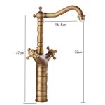 Baterie bucatarie lebada ,pipa inalta mobila bronz antichizat Venustar - imagine 2