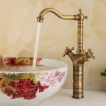 Baterie bucatarie lebada ,pipa inalta mobila bronz antichizat Venustar - imagine 4