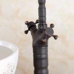 Baterie bucatarie lebada ,pipa inalta mobila, negru mat Venustar - imagine 5