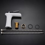 Baterie lavoar cascada ,montare chiuveta baie, white-crom Venustar - imagine 2