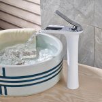 Baterie lavoar cascada,montare blat ,wite-crom Venustar - imagine 3