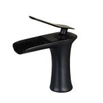 Baterie lavoar, montare baie tip cascada negru mat Venustar - imagine 2