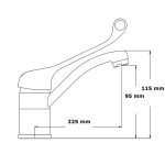 Baterie lavoar baie medicala pipa lunga mobila Venustar - imagine 2