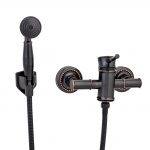 Baterie cabina dus, montare perete , stil bambus negru antichizat Venustar11