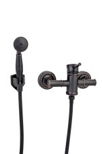 Baterie cabina dus, montare perete , stil bambus negru antichizat Venustar11