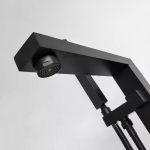 Baterie cada freestanding , design rectangular , negru mat Venustar - imagine 2