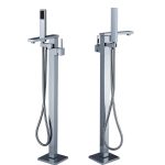 Baterie cada freestanding , design rectangular , crom lucios Venustar - imagine 3