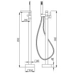 Baterie cada freestanding , design rectangular , alb mat Venustar - imagine 2