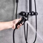 Coloana dus cu hidromasaj ,cinci functii montare cabina dus , functie bideu itegrata , negru mat Venustar - imagine 2