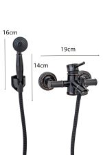 Baterie cada montare perete , stil bambus negru antichizat Venustar - imagine 3